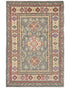 3x5 Gray Kuba Afghan Hand Knotted Wool Area Rug